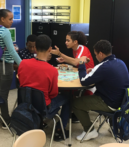 students working together in the classroom