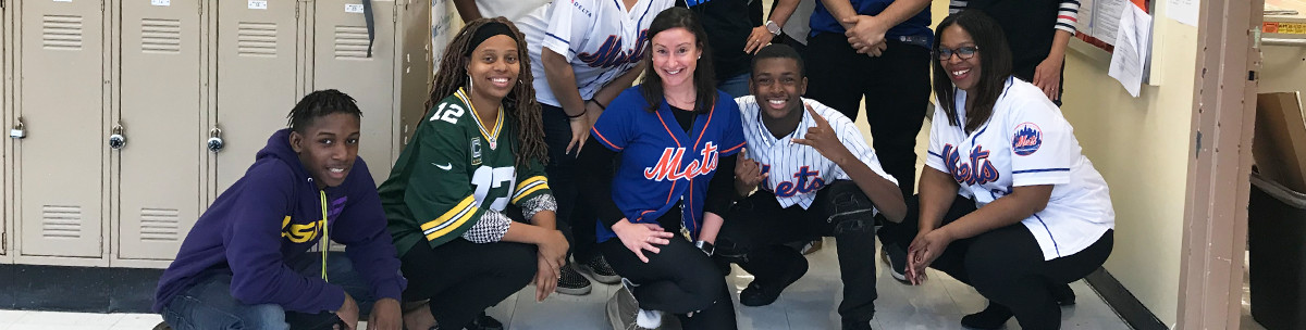 students wearing sports jerseys