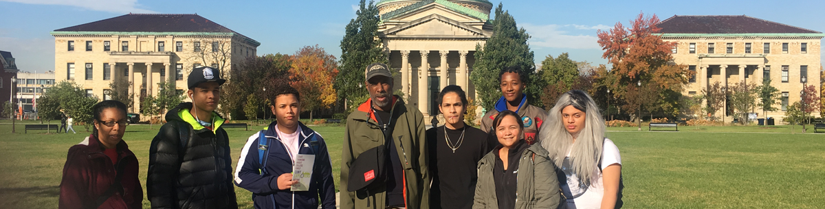 students and teacher together on a field trip